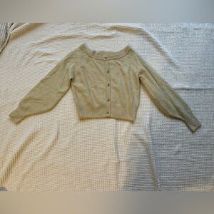 H&M Cream Sweater with Jewel Buttons